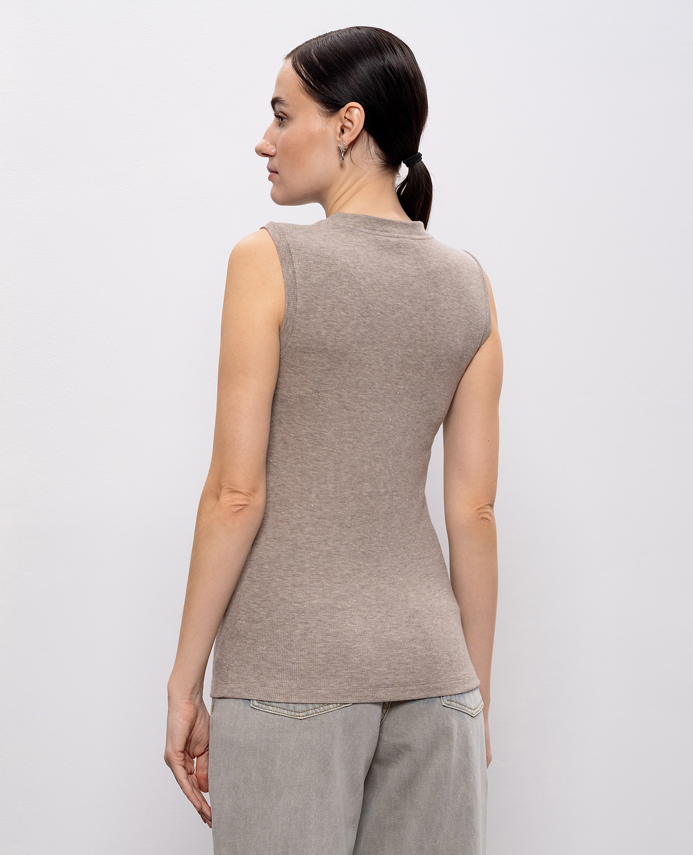 

Beige top with lurex Peserico