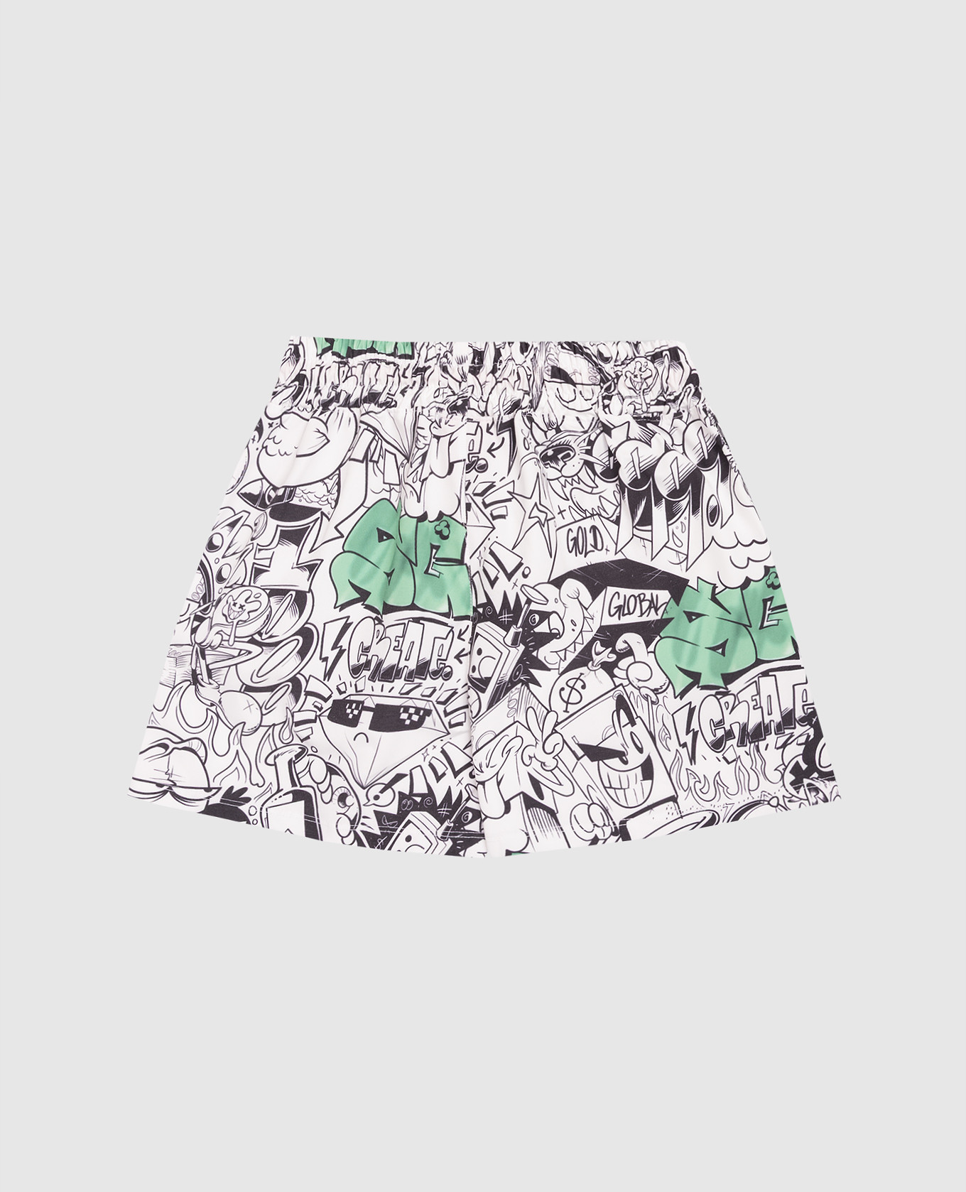 

Create Your World Children's White Shorts Sprayground