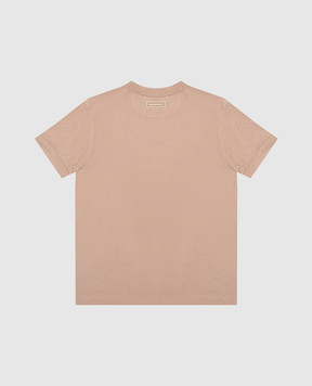 Stefano Ricci Children's brown T-shirt with logo patch YNH6101490803