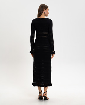 Twinset Black dress with openwork pattern 261TP3080