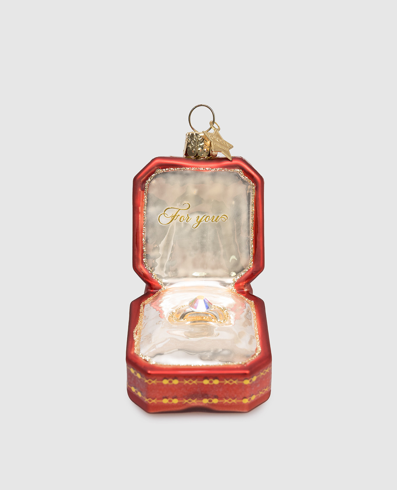 

Ring Box Christmas tree toy Vondels, Red