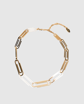Off-White Gold Paperclip Necklace OWOB147S26MET001