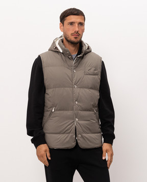 Brunello Cucinelli Gray down vest MV4081628