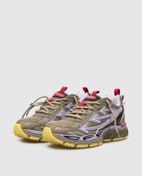 Off-White Be Right Back Mesh Sneakers in Khaki OMIA295Z26FAB001