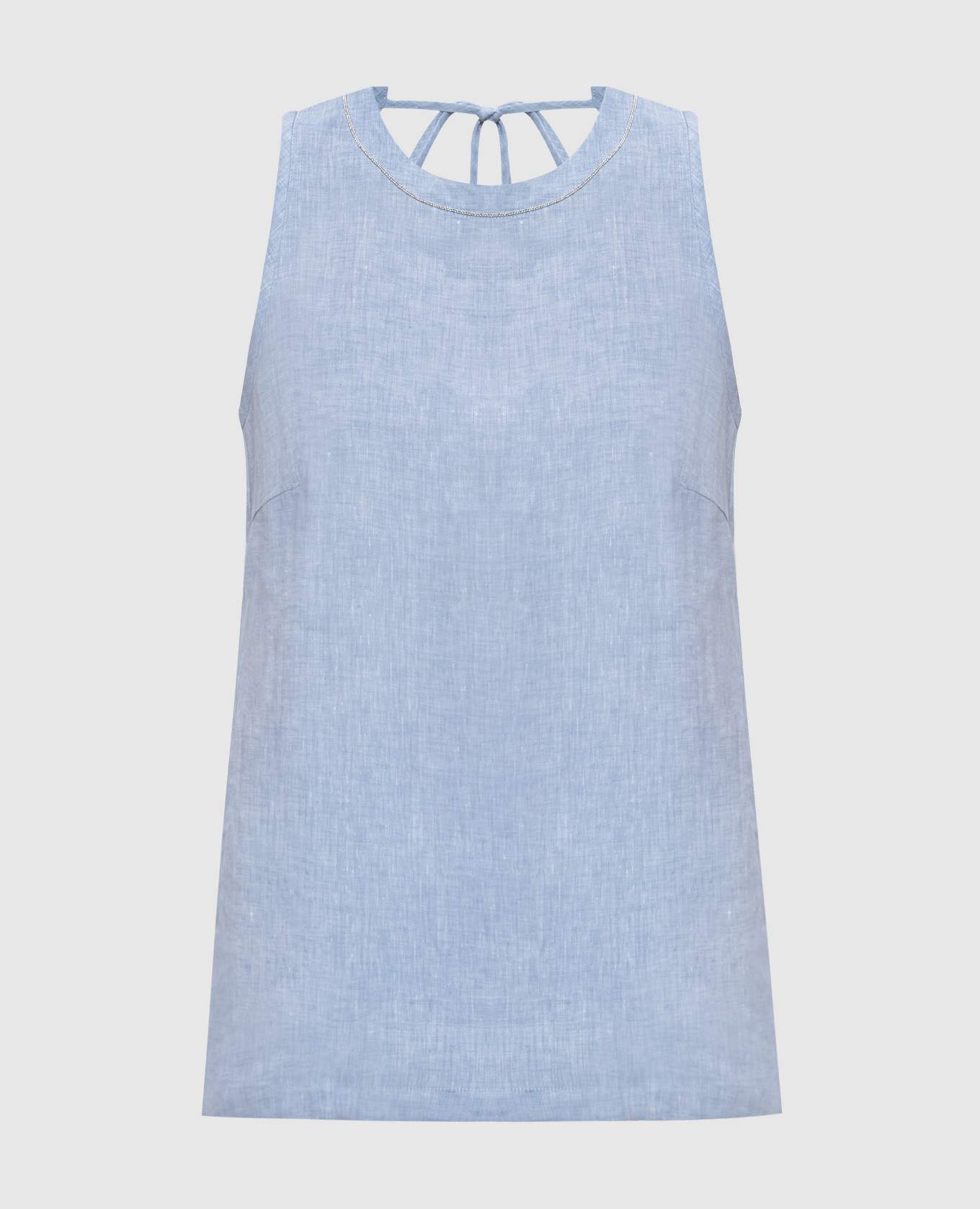 Blue linen top