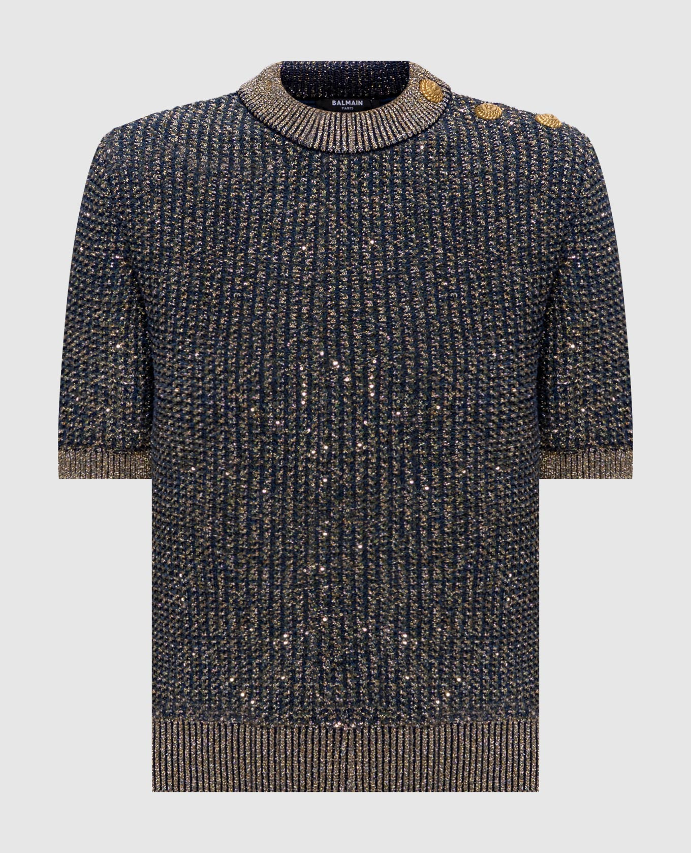 Blue sequin top