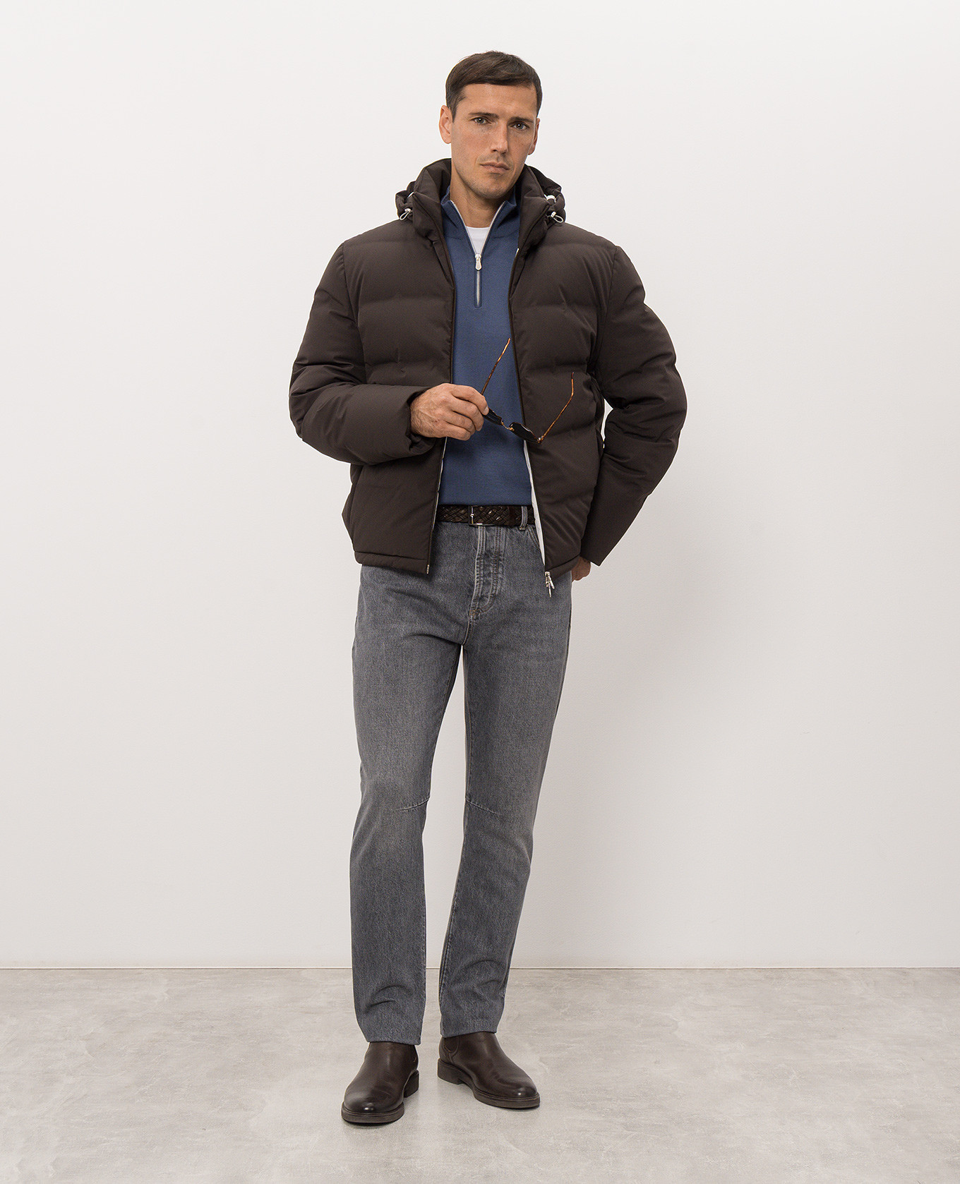 Brown down jacket Brunello Cucinelli 2