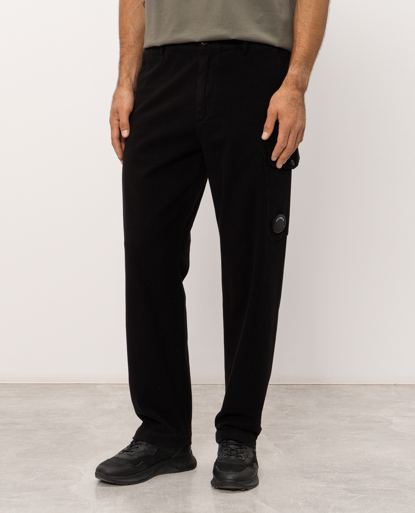 Black pants with logo patch C.P. Company 3