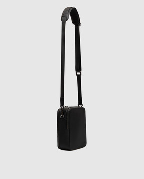 Stefano Ricci Black leather bag with textured emblem ND217GTUMR