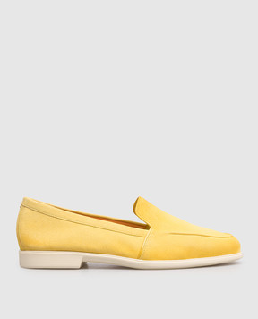 Santoni Yellow suede loafers WULB72051AS1SAEA