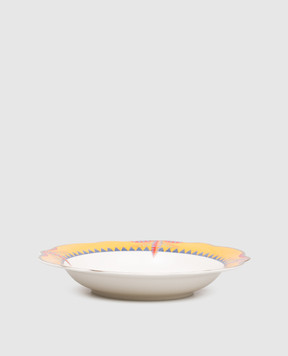 Baci Milano White porcelain salad bowl with print PLA2DOL03