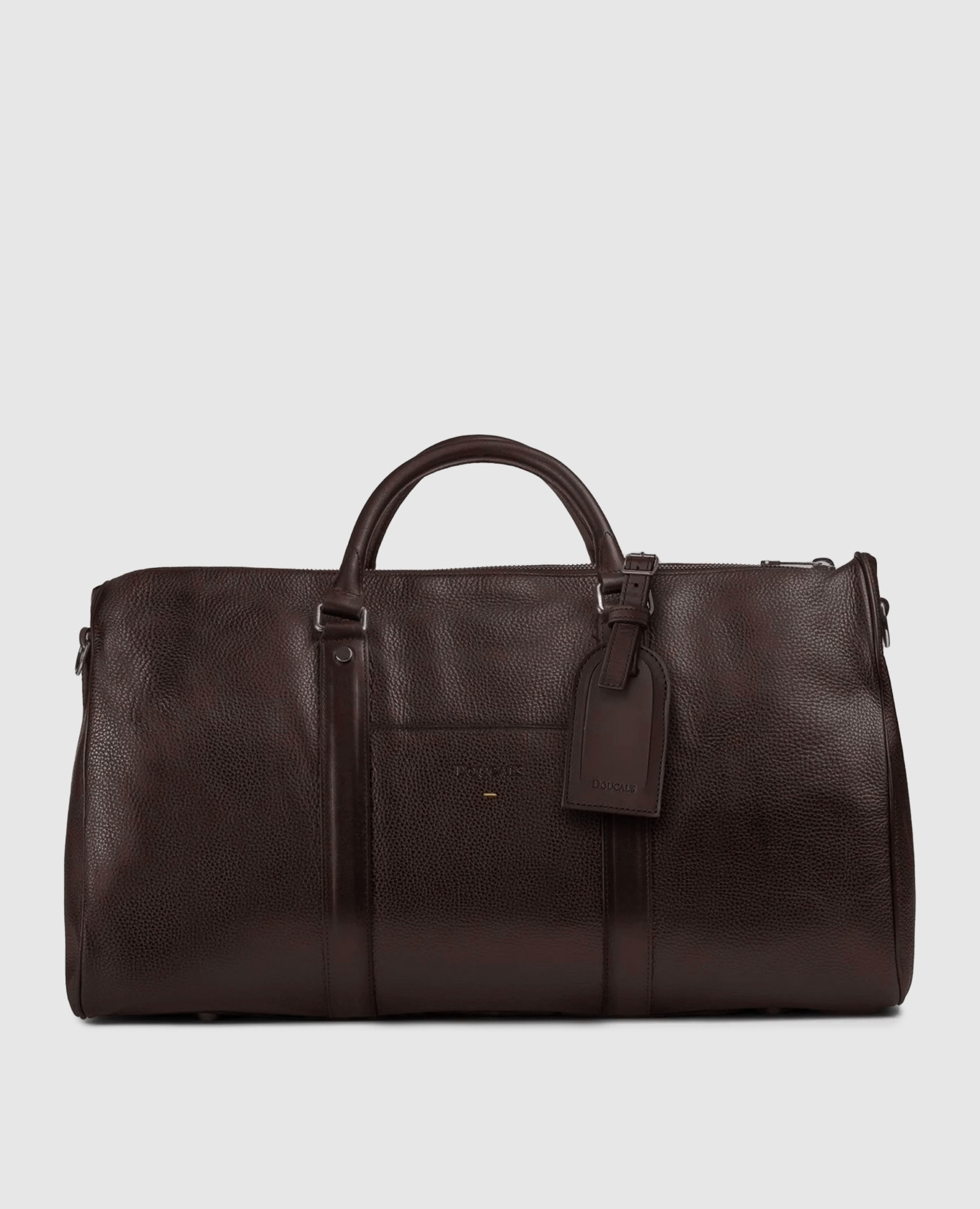Brown leather travel bag