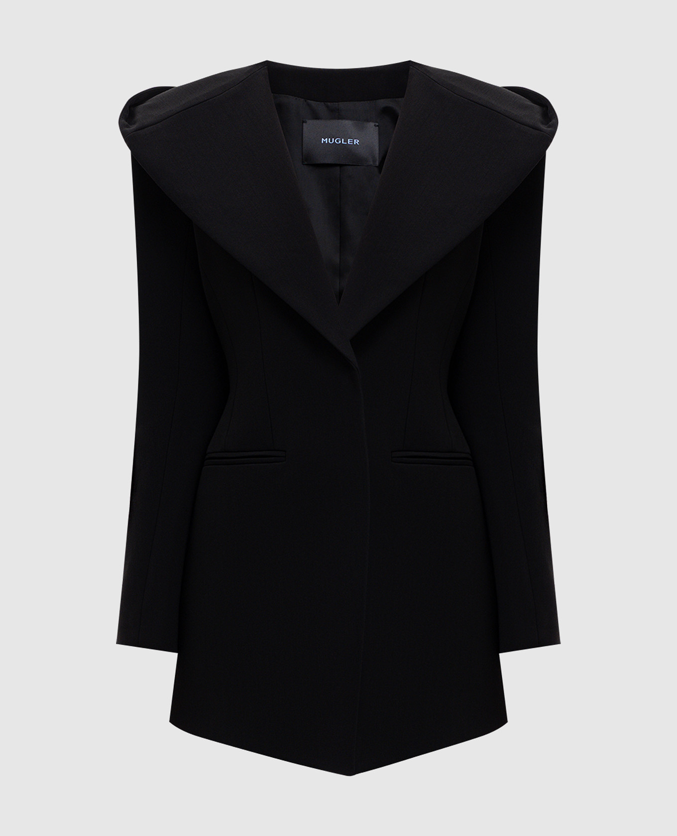 

Black hooded wool jacket Thierry Mugler