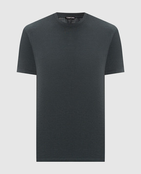 Tom Ford Green T-shirt with monogram embroidery JCS004JMT012