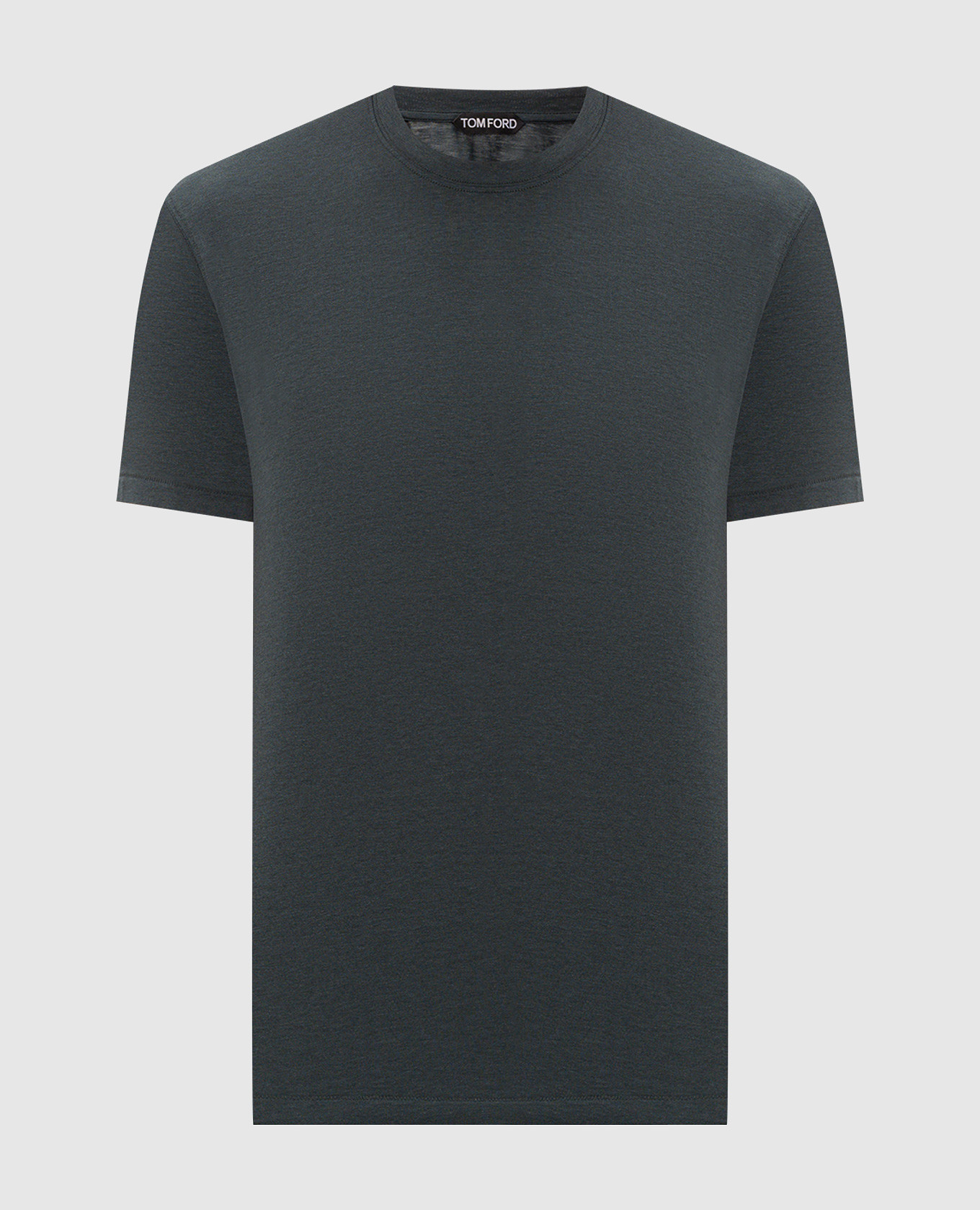 Green T-shirt with monogram embroidery