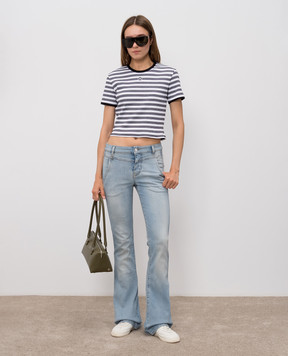 AMIRI White striped T-shirt AW326JR008