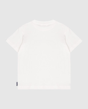 Palm Angels Children's ivory T-shirt with logo print F6PAJBTH113