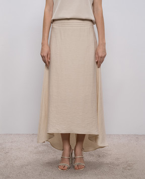 Peserico Beige skirt with linen A0511805435