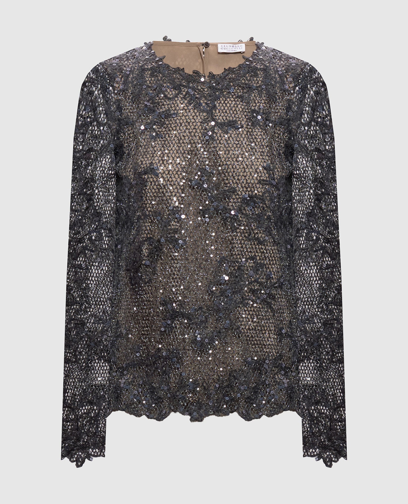 Gray openwork jumper