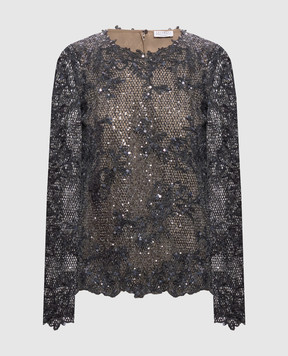 Brunello Cucinelli Gray openwork jumper M0PIZVJ110