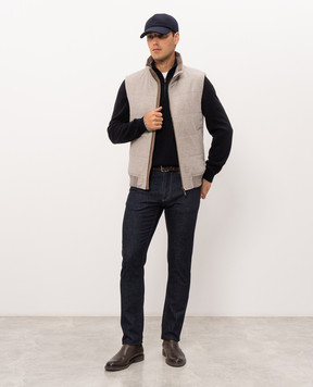 Enrico Mandelli Blue jeans with logo patch 0MIAMI6255