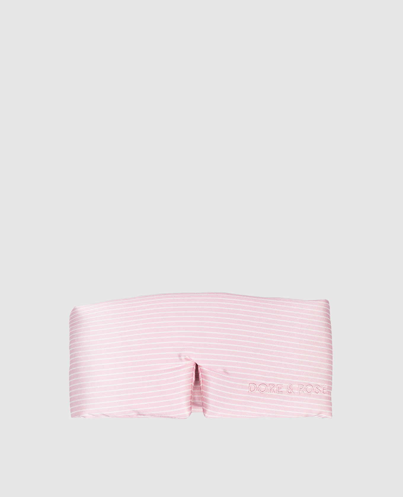 

Pink striped silk sleep mask Dore & Rose