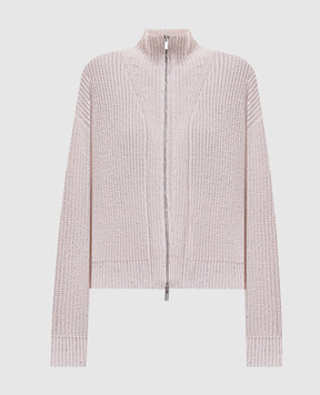 Peserico Beige wool cardigan with sequins A99234F0509336