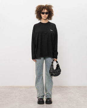 Vetements Black long sleeve with inside-out effect MH27LS219B
