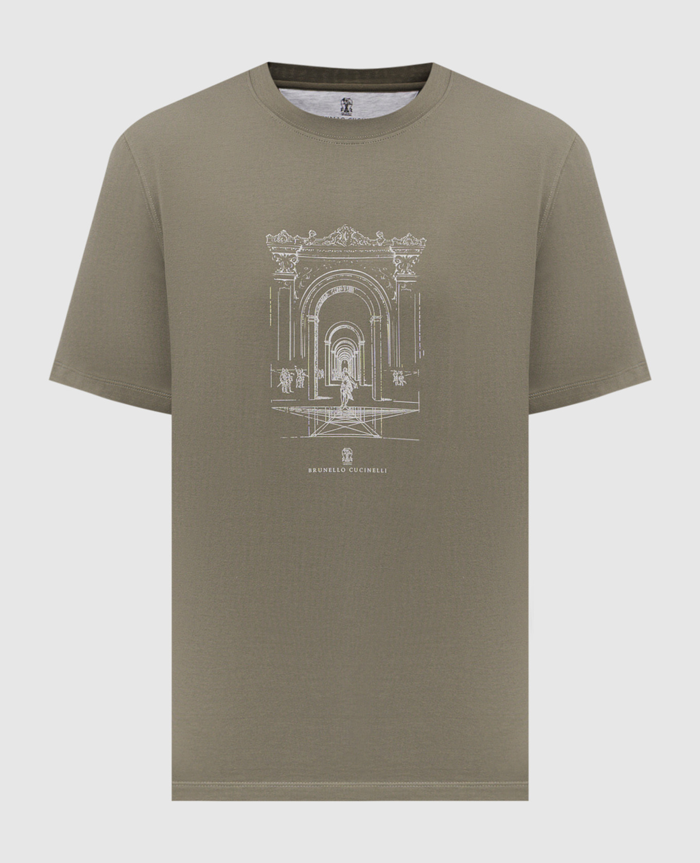 Khaki T-shirt with print