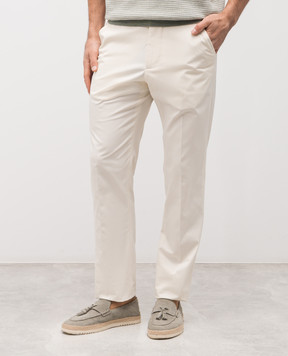 Brett Johnson White pants with emblem SS26P59BSICIVO