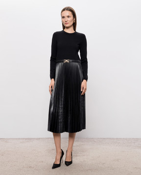 Twinset Black dress with pleating 262TT3430