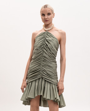 Balmain Green dress with drapery GF0R3385CG68