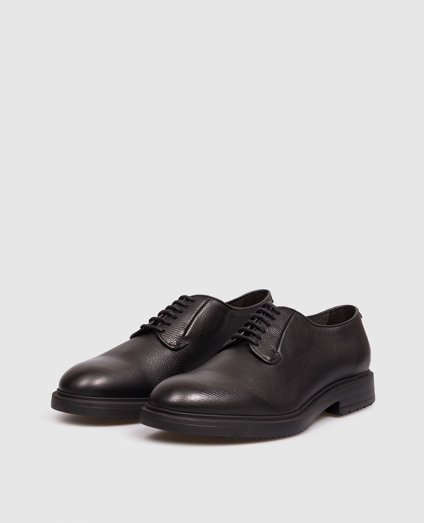 Black leather derby shoes Doucal's 2