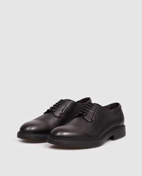 Doucal's Black leather derby shoes DU3576RALPUT287