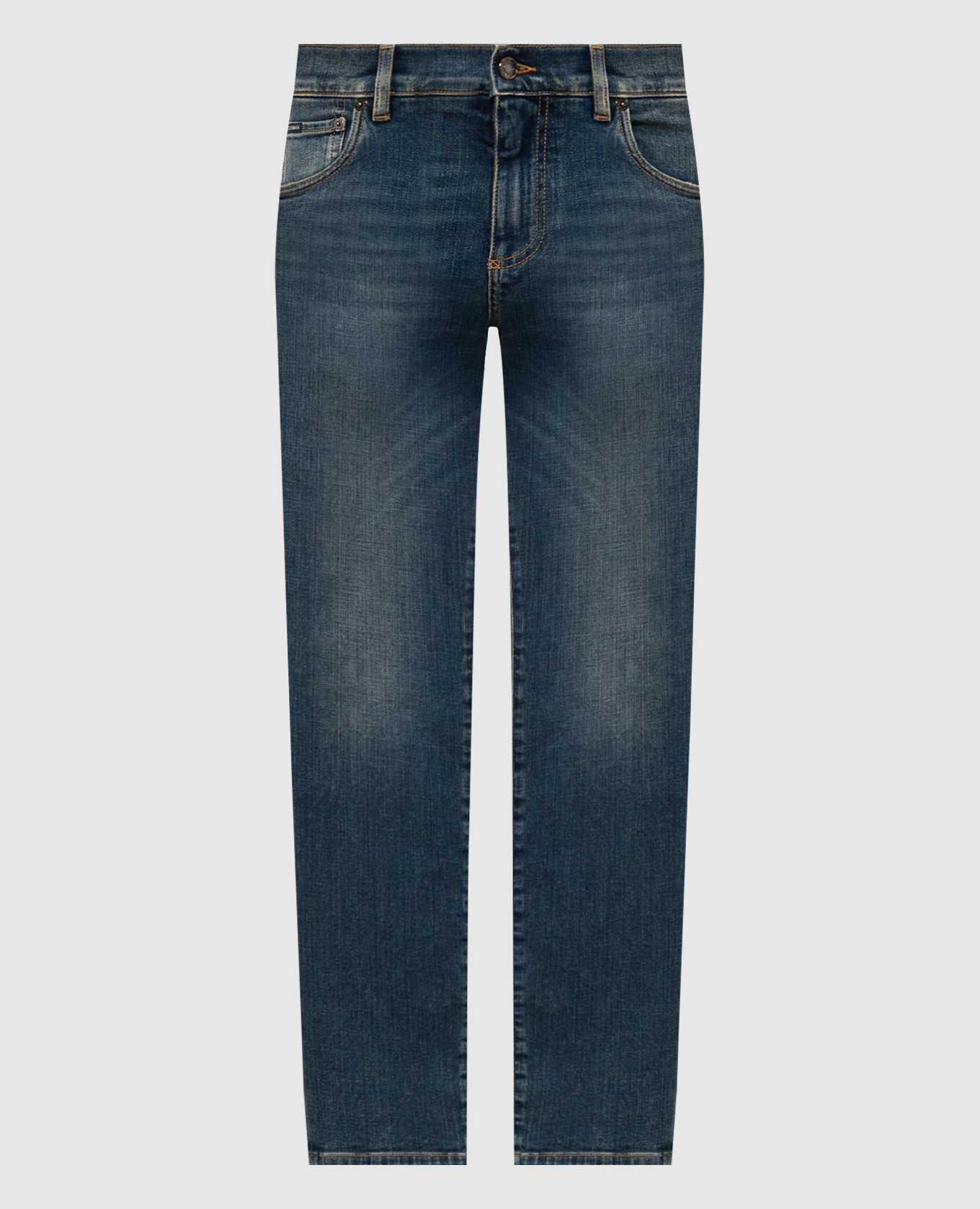 Blue slim jeans with a distressed effect