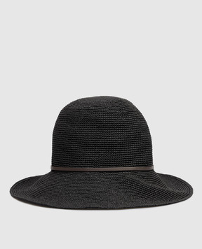 Peserico Black cloche with monil chain S36223C0CC851