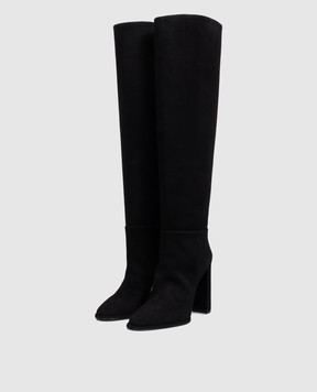 Le Silla Elsa black suede over the knee boots 7060C100RBPPPOW
