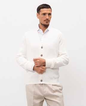 Brunello Cucinelli White cardigan M29400116