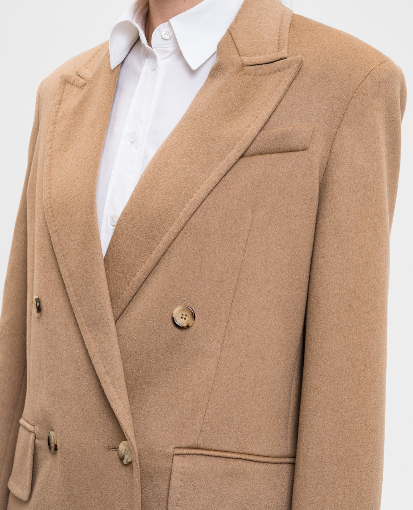 Brown double-breasted jacket OLIMPIA Max Mara 5