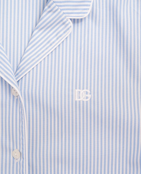 Dolce&Gabbana Children's blue striped shirt with belt L56S07FR50S56