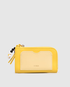 Fendi Yellow leather cardholder 8M0558AWR8