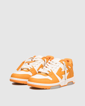 Off-White Out Of Office blue leather sneakers OMIA189F25LEA002