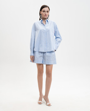 Solotre Blue striped shirt M1AB0042