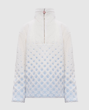 Casablanca White anorak with wool MAW25JK45201EXSKI