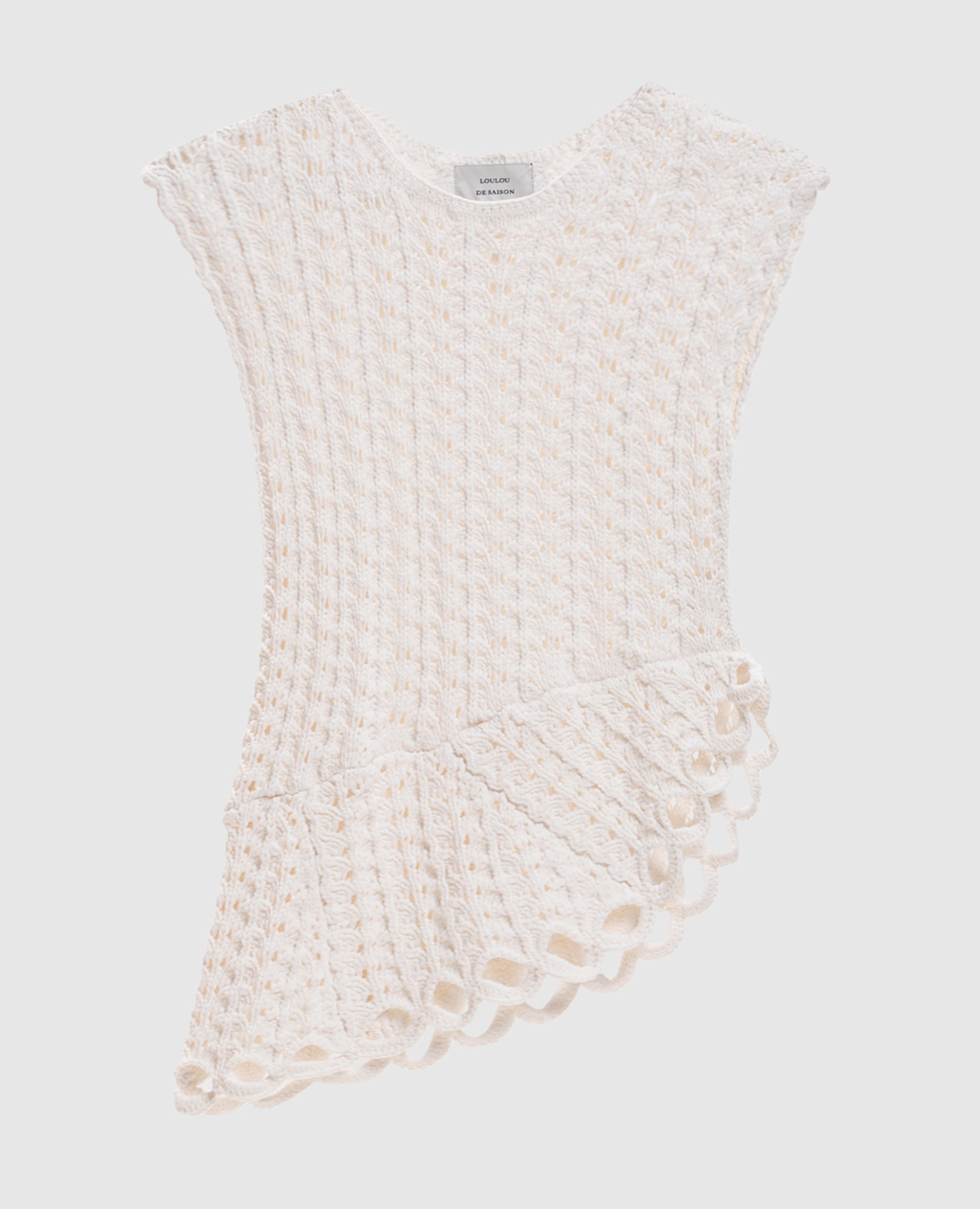 SAEZ openwork top in ivory color