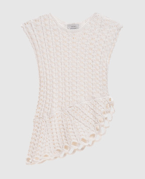 Loulou de Saison SAEZ openwork top in ivory color SAEZ