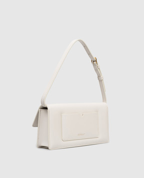 Off-White Jitney 1.0 Ivory Leather Bag with Arrow Emblem OWNN172C99LEA001
