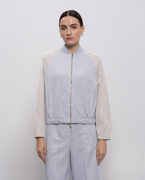 Peserico Gray sports jacket with lurex A12047J07449A
