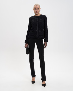 Dolce&Gabbana Black tweed jacket F27EBTHUMJK