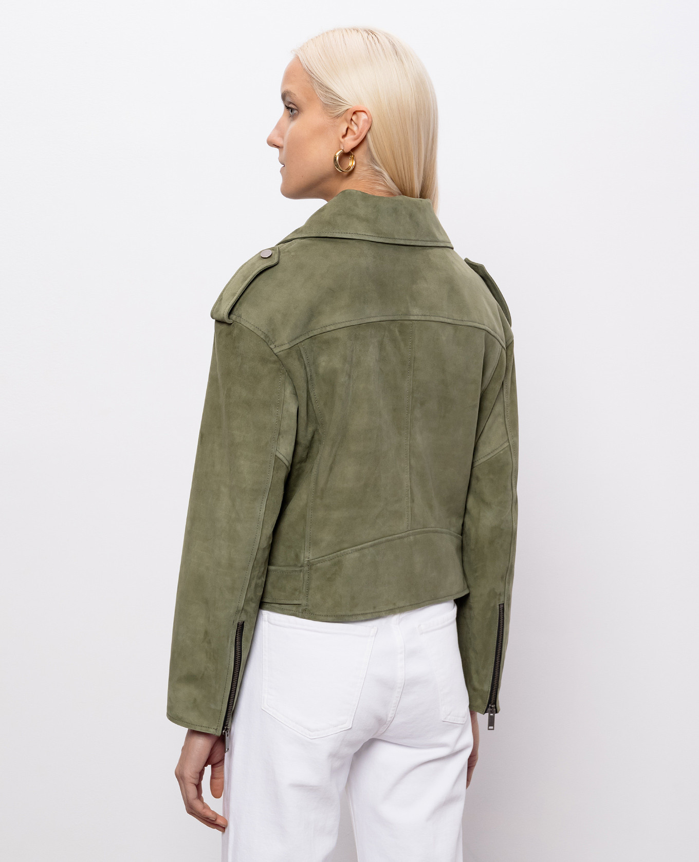 

Green suede leather jacket Babe Pay Pls